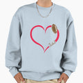 Football Heart Love Sweatshirt - Minimalist Print for Adults - T-Shirt, Sweatshirt, Hoodie