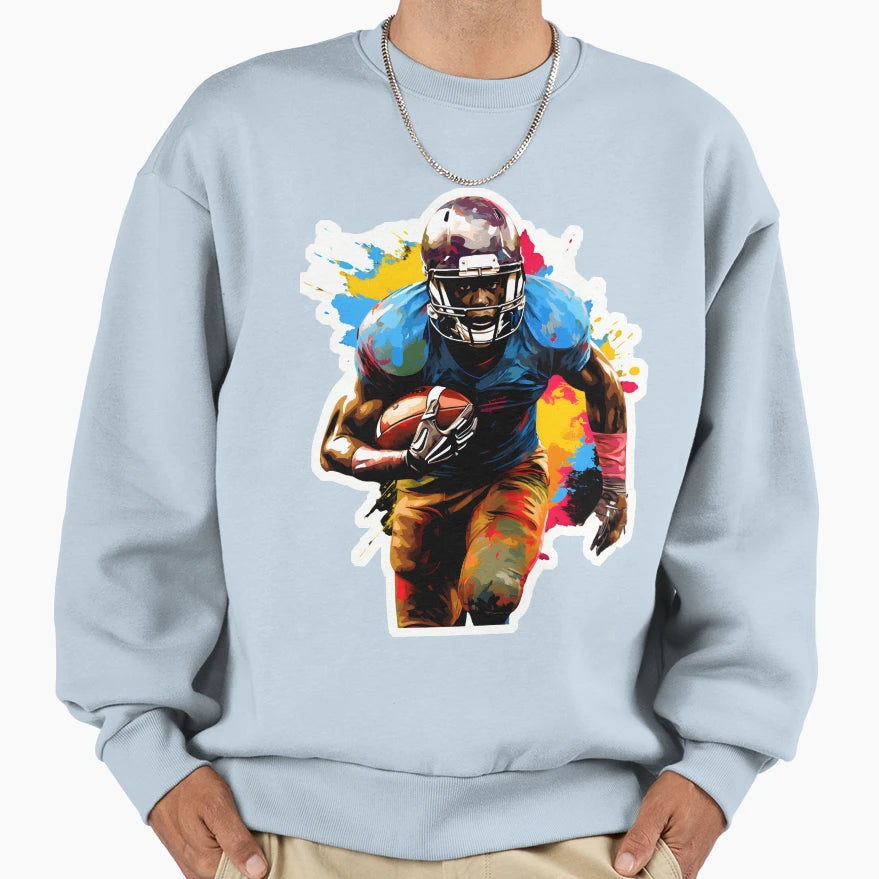 Football Fast Run Splashes Sweatshirt - Fun Novelty Design Unisex - T-Shirt, Sweatshirt, Hoodie