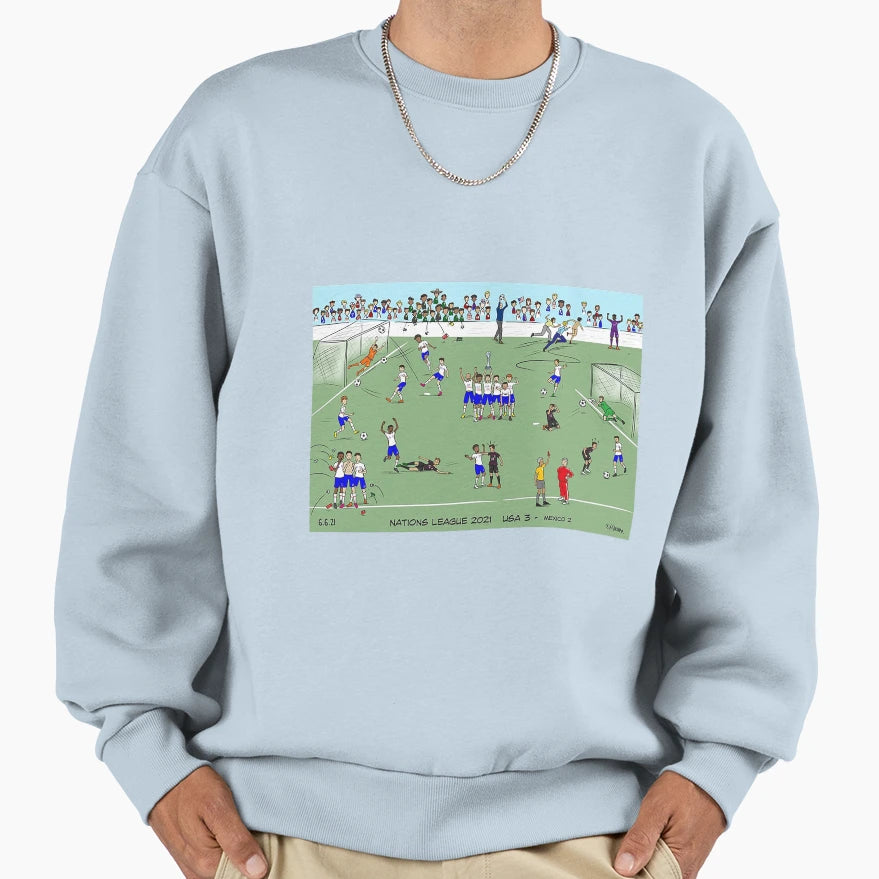 Usa Vs Mexico Nations League Game Sweatshirt - Aesthetic Graphic Unisex - T-Shirt, Sweatshirt, Hoodie
