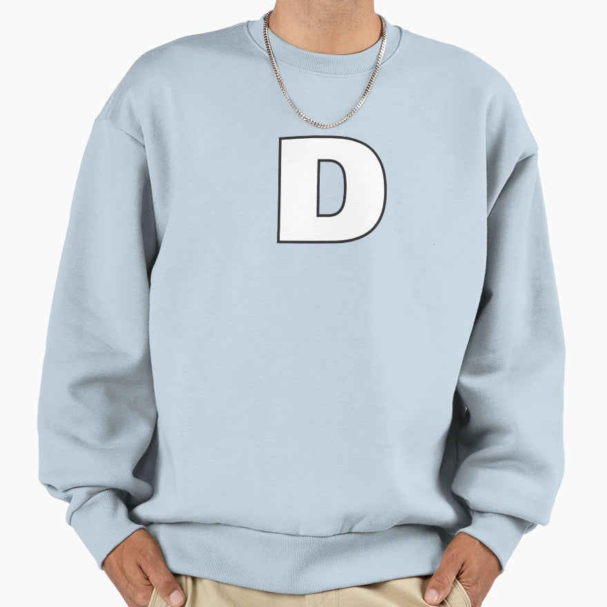 Letter D Sweatshirt - Streetwear Style for Adults - T-Shirt, Sweatshirt, Hoodie
