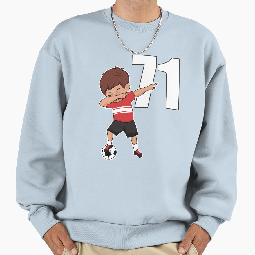 Awesome Soccer Player Number 71 Sweatshirt - Streetwear Style Unisex - T-Shirt, Sweatshirt, Hoodie