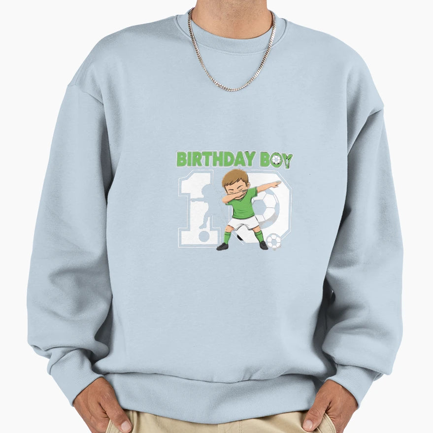 Soccer Birthday Number 10 Sweatshirt - Graphic Print for Adults - T-Shirt, Sweatshirt, Hoodie