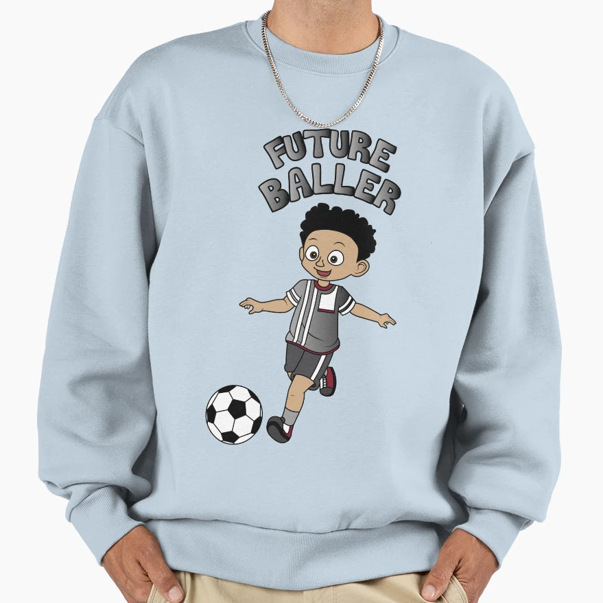 Future Baller Curly Afro Sweatshirt - Novelty Apparel Unisex - T-Shirt, Sweatshirt, Hoodie