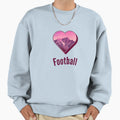 Football Heart Sweatshirt - Unique Graphic Unisex - T-Shirt, Sweatshirt, Hoodie