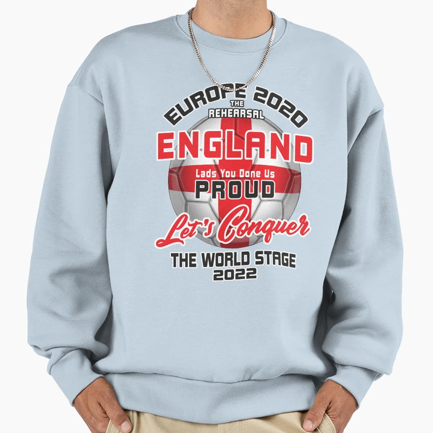 England Football Team Fan Sweatshirt - Casual Everyday Wear Men Women - T-Shirt, Sweatshirt, Hoodie