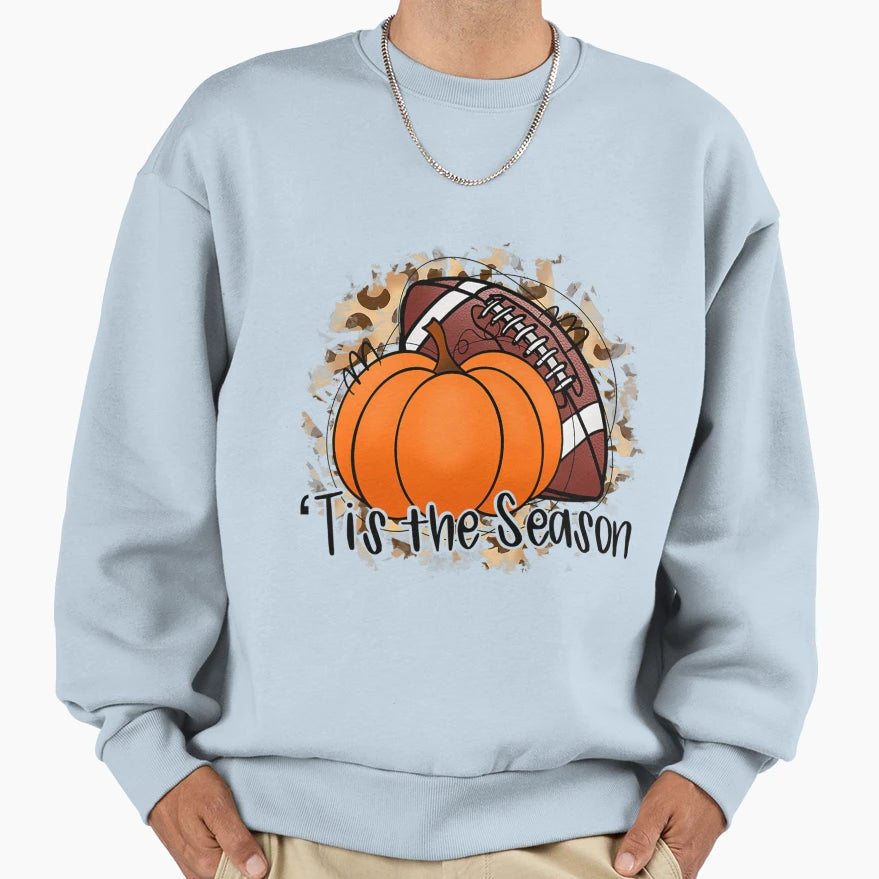 Tis Season Thanksgiving Football Sweatshirt - Fun Novelty Design Men Women - T-Shirt, Sweatshirt, Hoodie