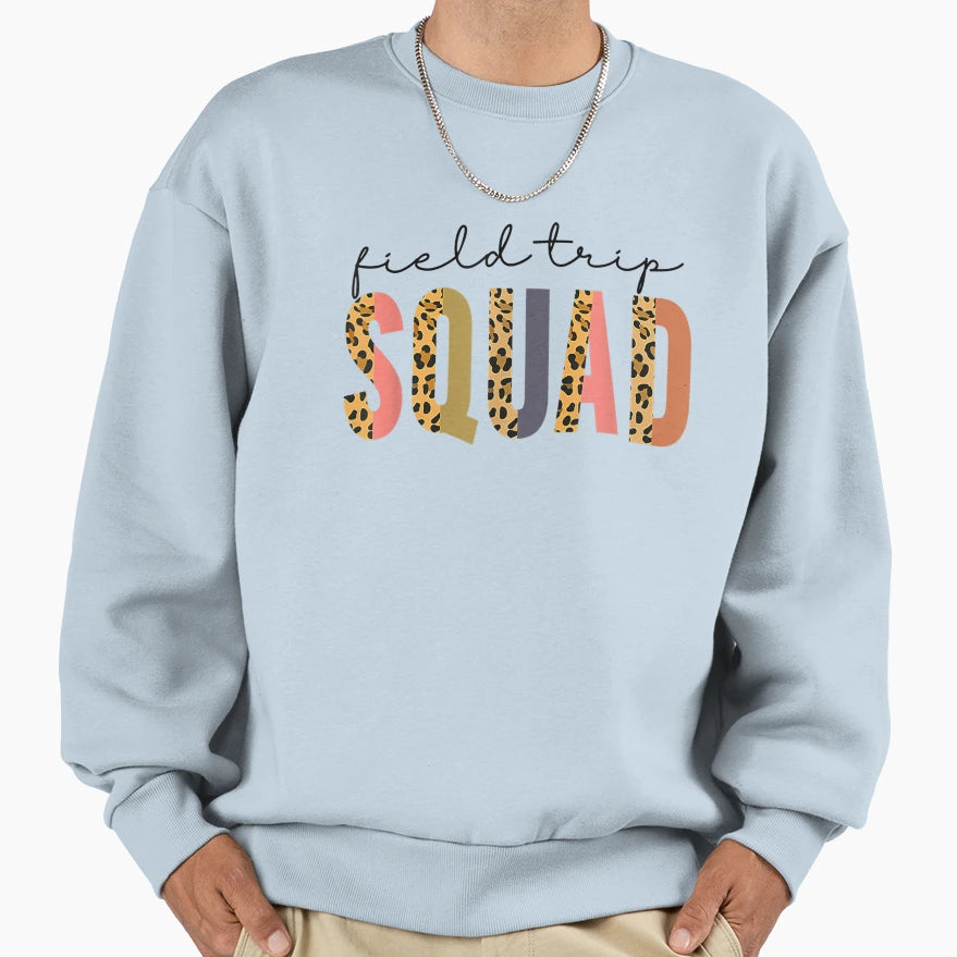 Field Trip Squad Leopard Field Day T-Shirt - Novelty Apparel Unisex - T-Shirt, Sweatshirt, Hoodie
