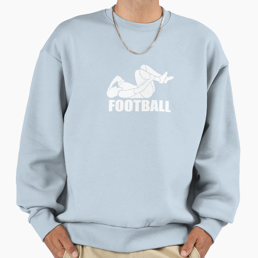 Football White Sweatshirt - Aesthetic Graphic Men Women - T-Shirt, Sweatshirt, Hoodie