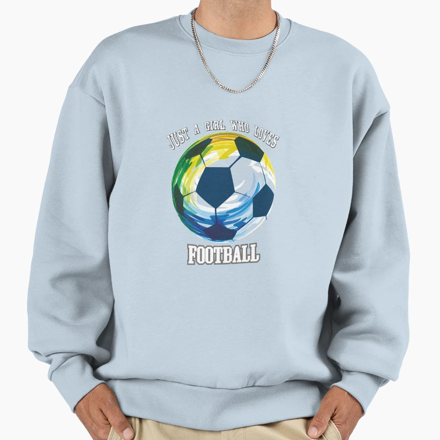 Copy Just Who Loves Football Sweatshirt - Custom Art Print for Adults - T-Shirt, Sweatshirt, Hoodie