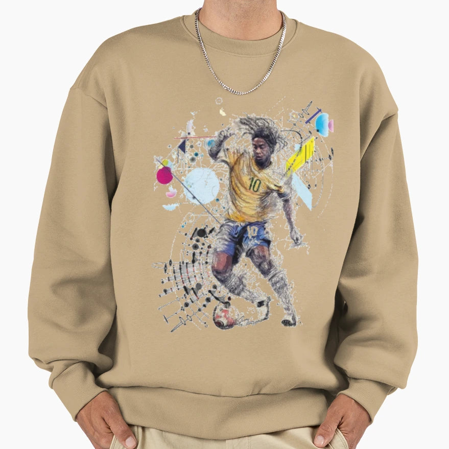 Ronaldinho Play Maker Sweatshirt - Aesthetic Graphic Men Women - T-Shirt, Sweatshirt, Hoodie