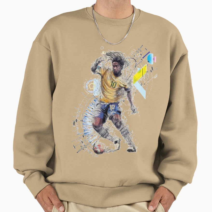 Ronaldinho Playmaker Footballer Sweatshirt - Streetwear Style Unisex - T-Shirt, Sweatshirt, Hoodie