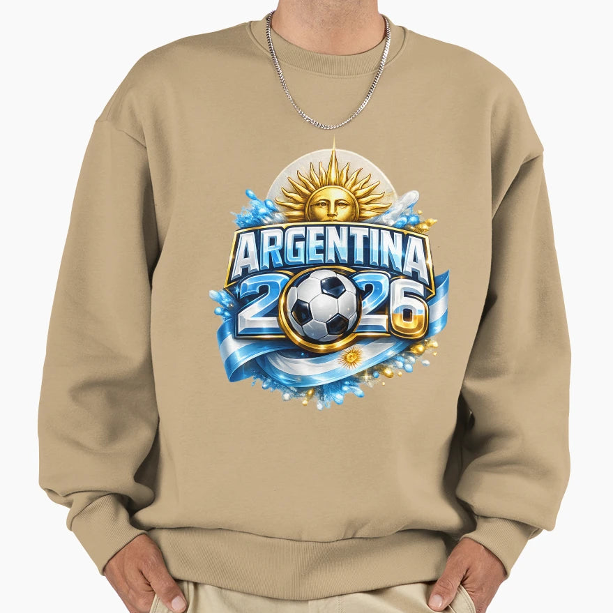 Argentina 2026 World Cup Soccer Fifa Sweatshirt - Graphic Print for Adults - T-Shirt, Sweatshirt, Hoodie