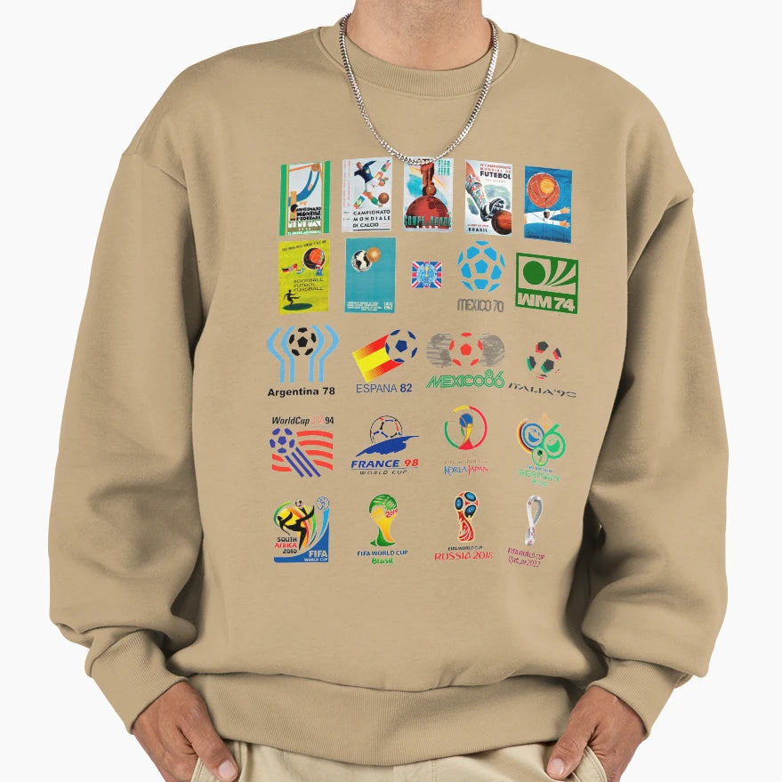 Soccer World Logos Sweatshirt - Novelty Apparel Unisex - T-Shirt, Sweatshirt, Hoodie