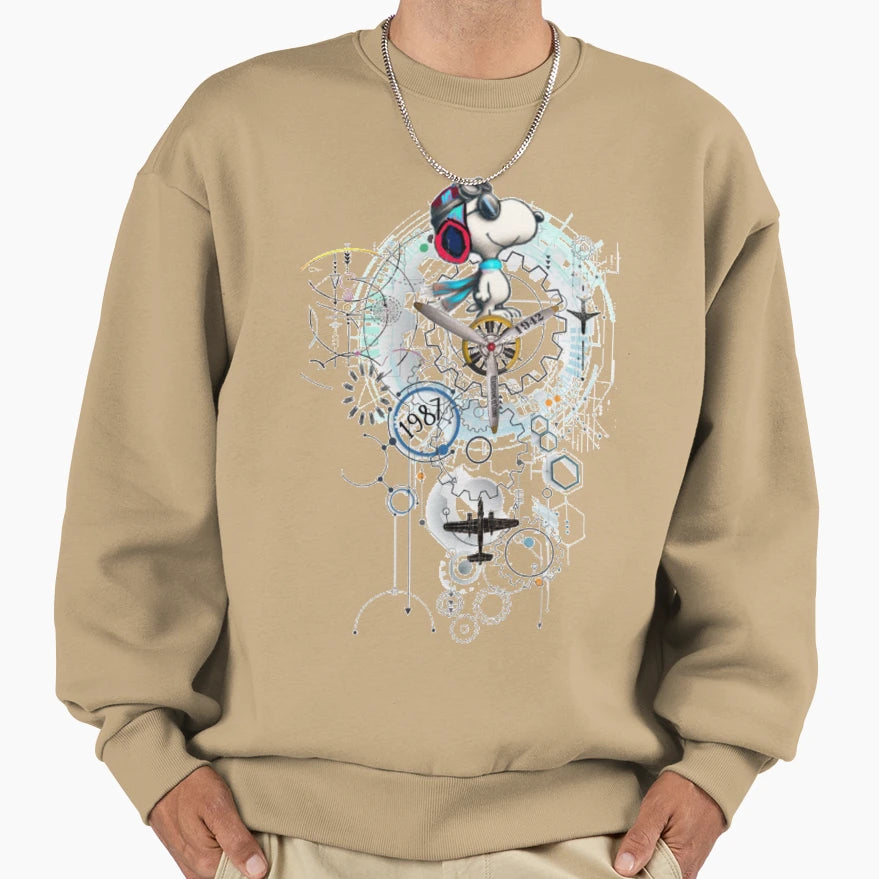 Dreamy Snoopy Dog Flying Sweatshirt - Casual Everyday Wear Men Women - T-Shirt, Sweatshirt, Hoodie