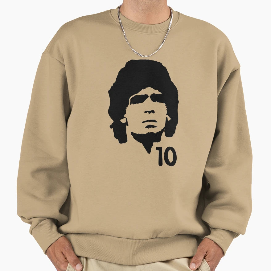 Diego 10 Stencil Tribute Legends Sweatshirt - Custom Art Print Unisex - T-Shirt, Sweatshirt, Hoodie