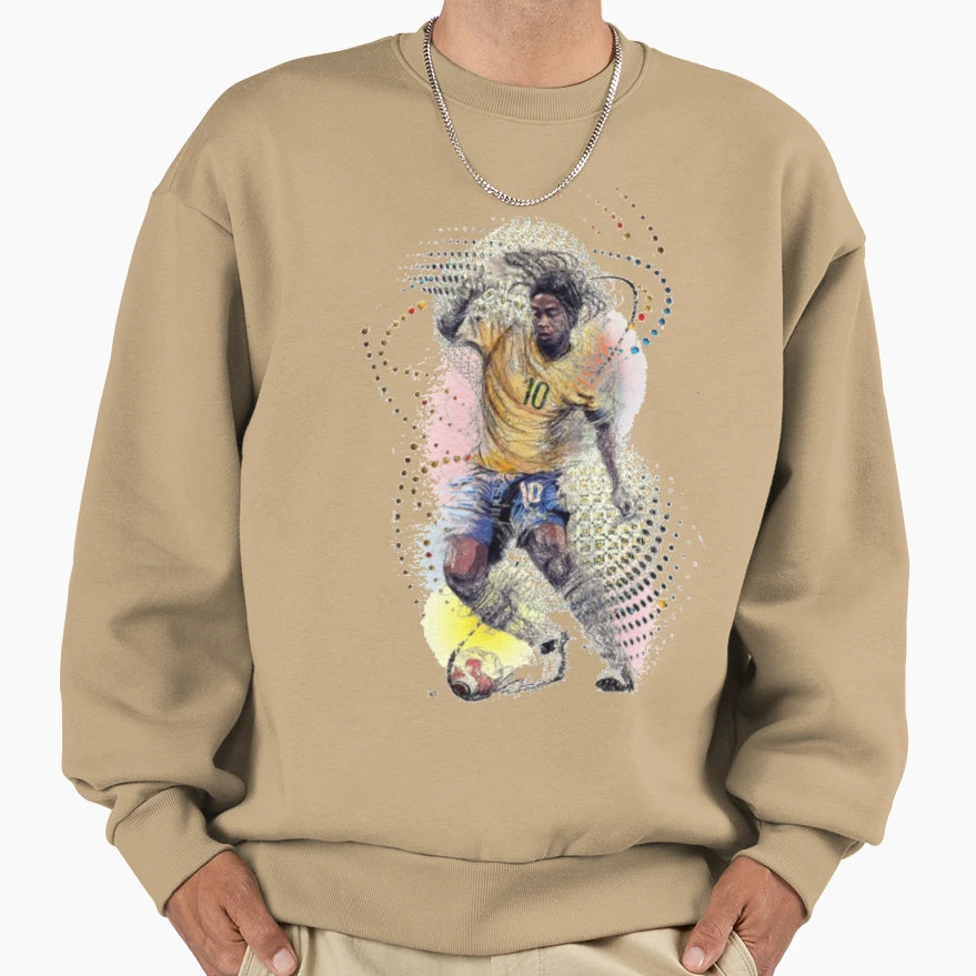 Football Player Ronaldin Sweatshirt - Aesthetic Graphic for Adults - T-Shirt, Sweatshirt, Hoodie