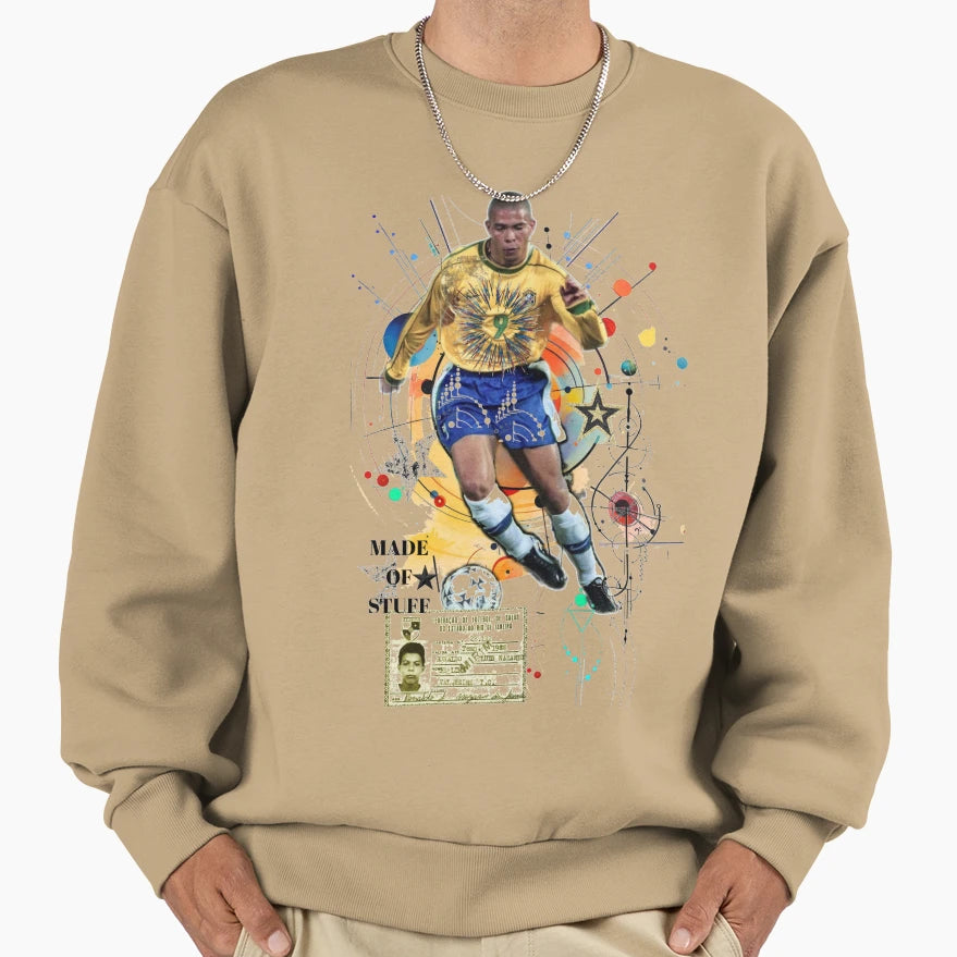 Ronaldo Nazario Football Playmaker Sweatshirt - Fun Novelty Design Unisex - T-Shirt, Sweatshirt, Hoodie