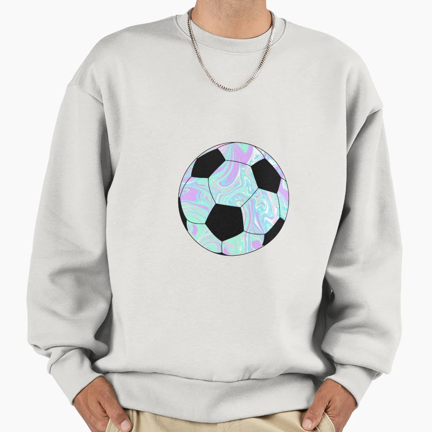 Blue Purple Soccer Ball Sweatshirt - Fun Novelty Design Unisex - T-Shirt, Sweatshirt, Hoodie