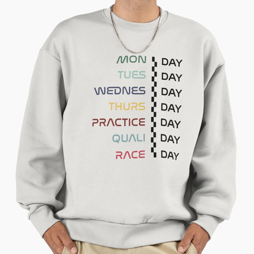 Race Week Countdown Sweatshirt - Minimalist Print Unisex - T-Shirt, Sweatshirt, Hoodie