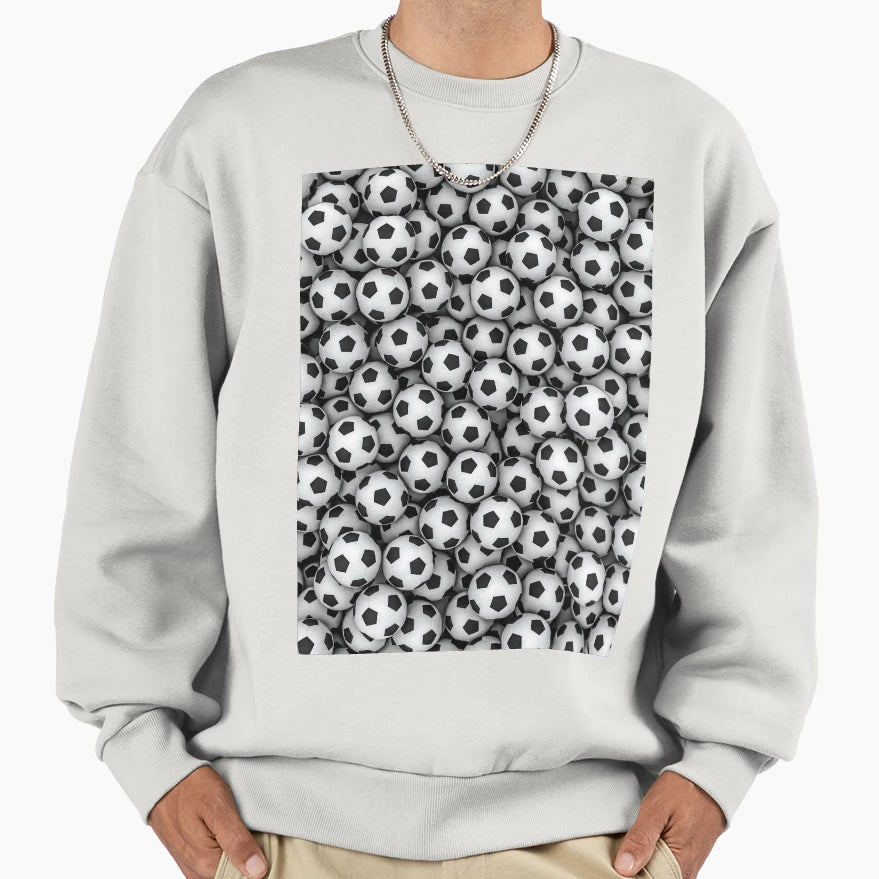 Soccer Balls Sweatshirt - Minimalist Print Men Women - T-Shirt, Sweatshirt, Hoodie