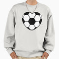 Soccer Ball Heart Shaped Funny Black Sweatshirt - Graphic Print for Adults - T-Shirt, Sweatshirt, Hoodie