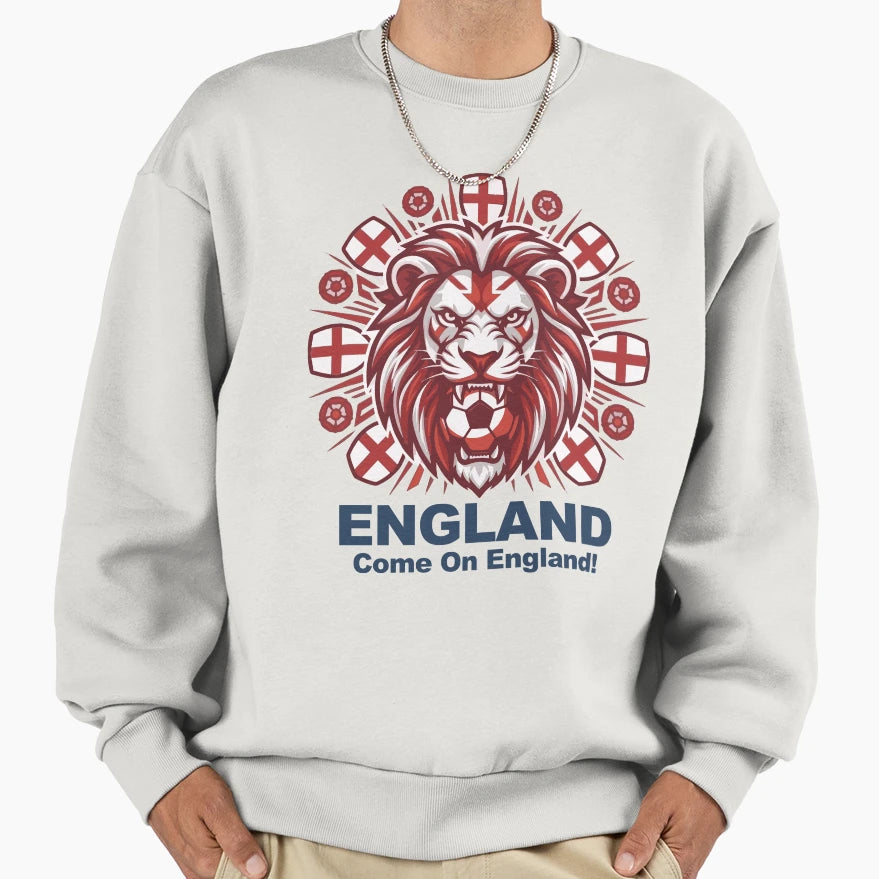 World Cup England Football Lion Sweatshirt - Unique Graphic Unisex - T-Shirt, Sweatshirt, Hoodie