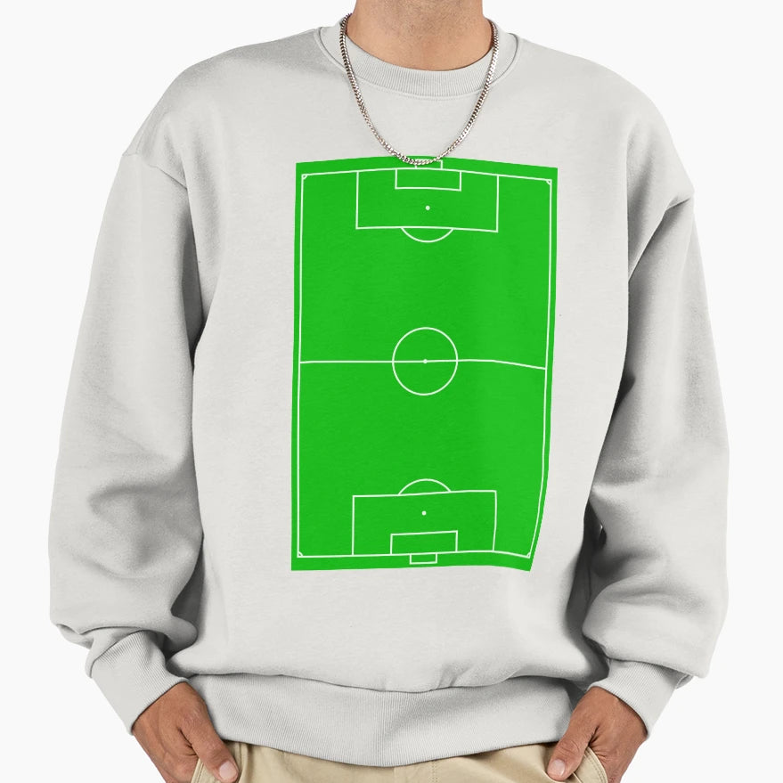 Football Pitch Sweatshirt - Aesthetic Graphic Men Women - T-Shirt, Sweatshirt, Hoodie