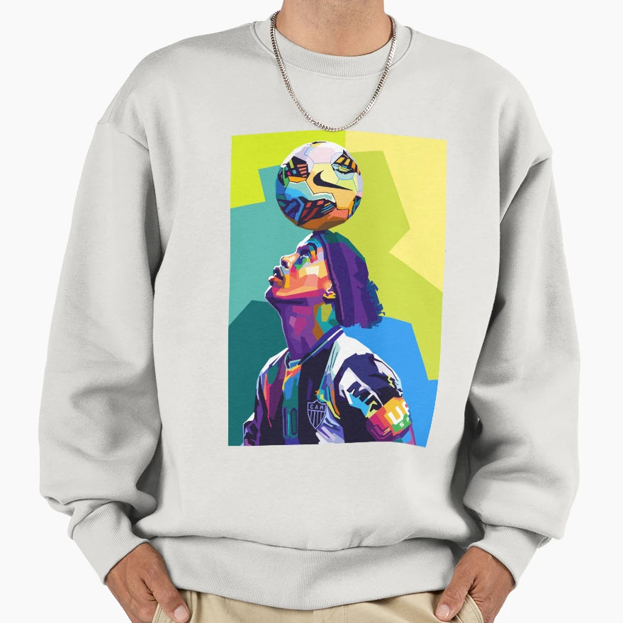 Ronaldinho Wpap Art Sweatshirt - Unique Graphic Men Women - T-Shirt, Sweatshirt, Hoodie