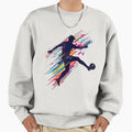 Rainbow Colour Streak Soccer Kick Sweatshirt - Casual Everyday Wear Unisex - T-Shirt, Sweatshirt, Hoodie