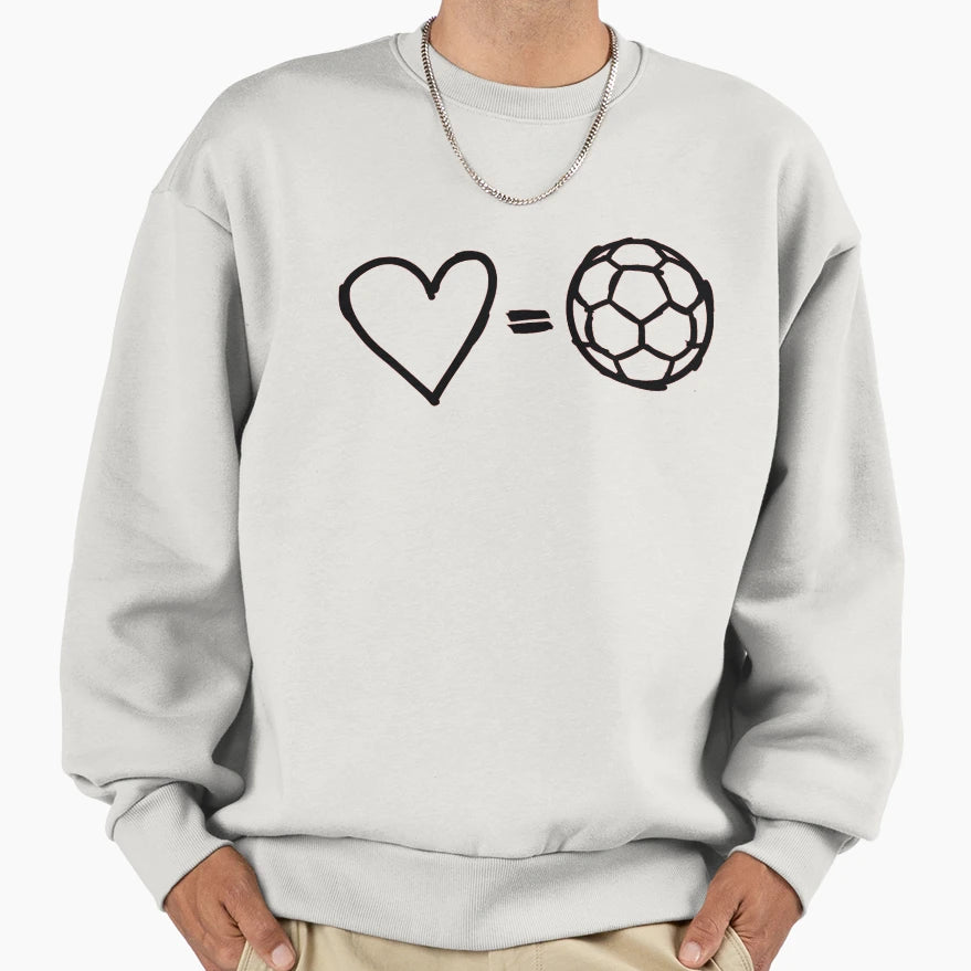 Love Equals Football Sweatshirt - Custom Art Print Unisex - T-Shirt, Sweatshirt, Hoodie