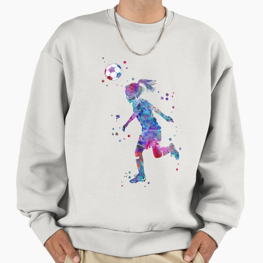 Soccer Player Little Heading Ball Sweatshirt - Unique Graphic Unisex - T-Shirt, Sweatshirt, Hoodie