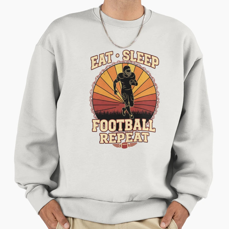 Football Passion Never Stops Sweatshirt - Custom Art Print Men Women - T-Shirt, Sweatshirt, Hoodie
