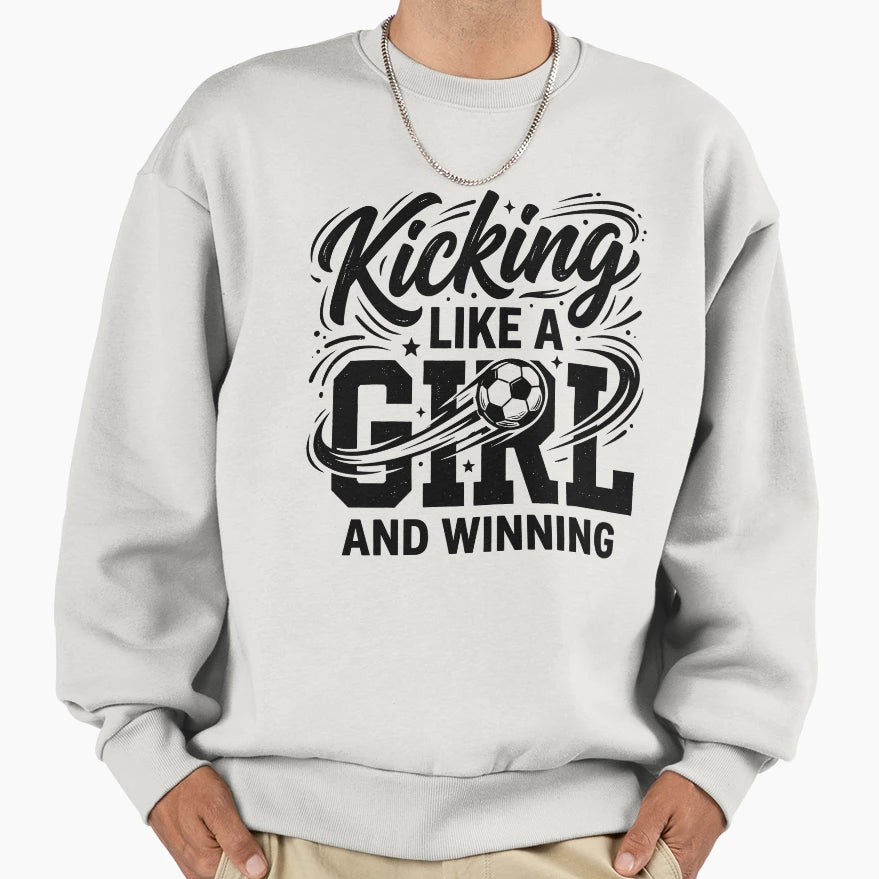 Kicking Like Sweatshirt - Minimalist Print Unisex - T-Shirt, Sweatshirt, Hoodie