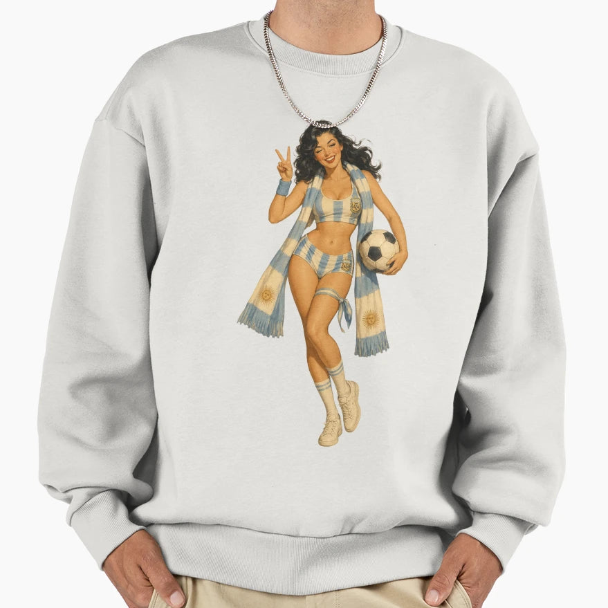 Football Fan Pinup Soccer Spirit Sweatshirt - Streetwear Style Men Women - T-Shirt, Sweatshirt, Hoodie