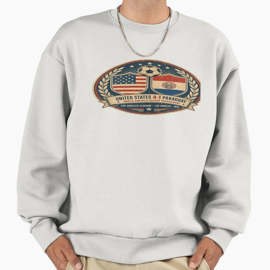 Usa Paraguay Soccer Cup Badge 2026 Sweatshirt - Custom Art Print for Adults - T-Shirt, Sweatshirt, Hoodie