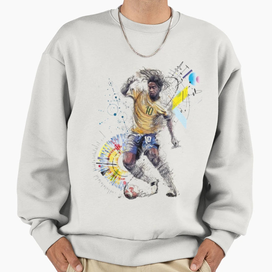 Ronaldinho Football Playmaker Sweatshirt - Unique Graphic Unisex - T-Shirt, Sweatshirt, Hoodie