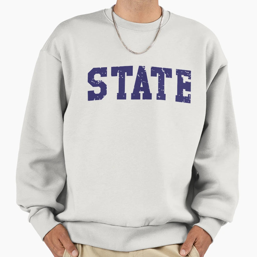 State Distress Sweatshirt - Fun Novelty Design Unisex - T-Shirt, Sweatshirt, Hoodie