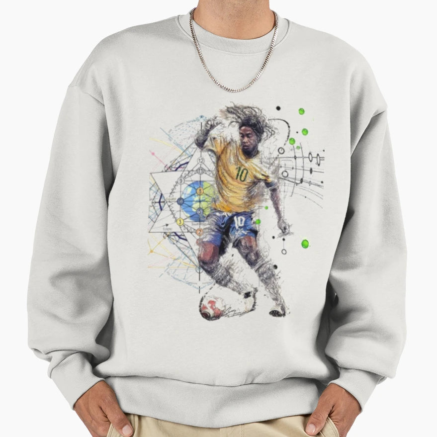 Ronaldinho Playmaker Sweatshirt - Unique Graphic Men Women - T-Shirt, Sweatshirt, Hoodie