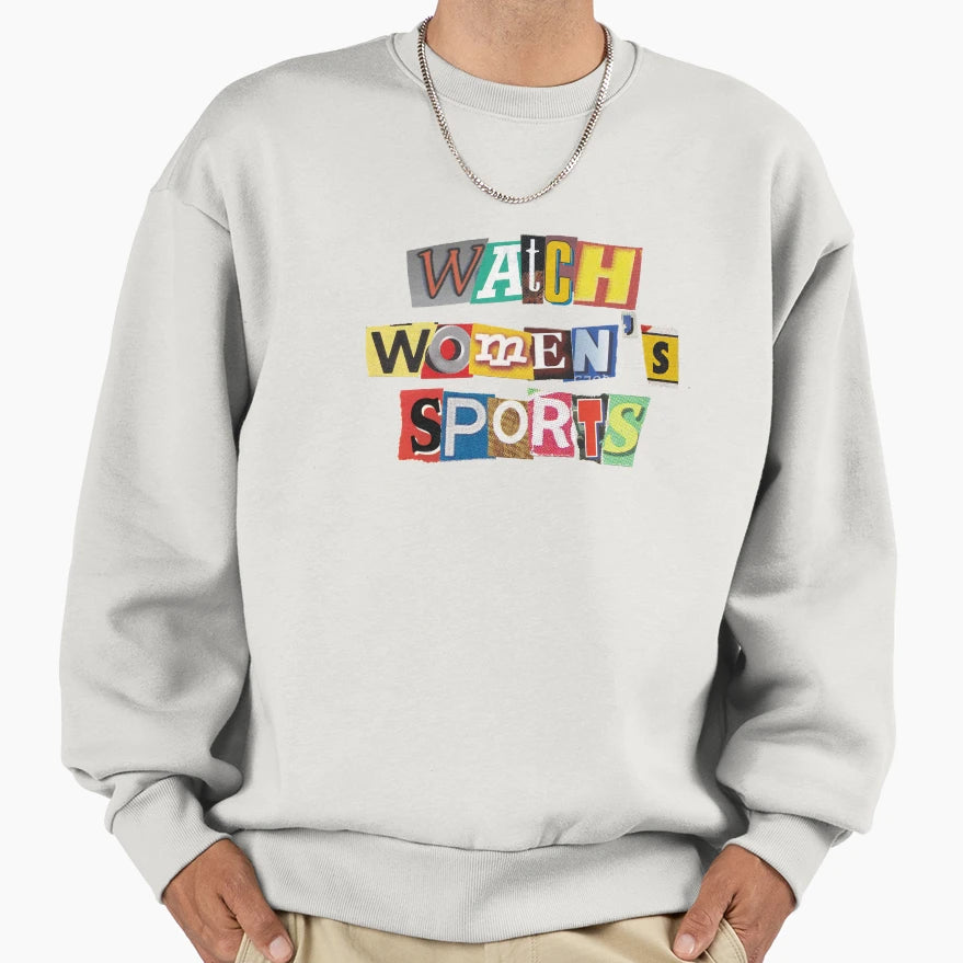 Watch Womens Sports Cutout Sweatshirt - Trendy Graphic Men Women - T-Shirt, Sweatshirt, Hoodie