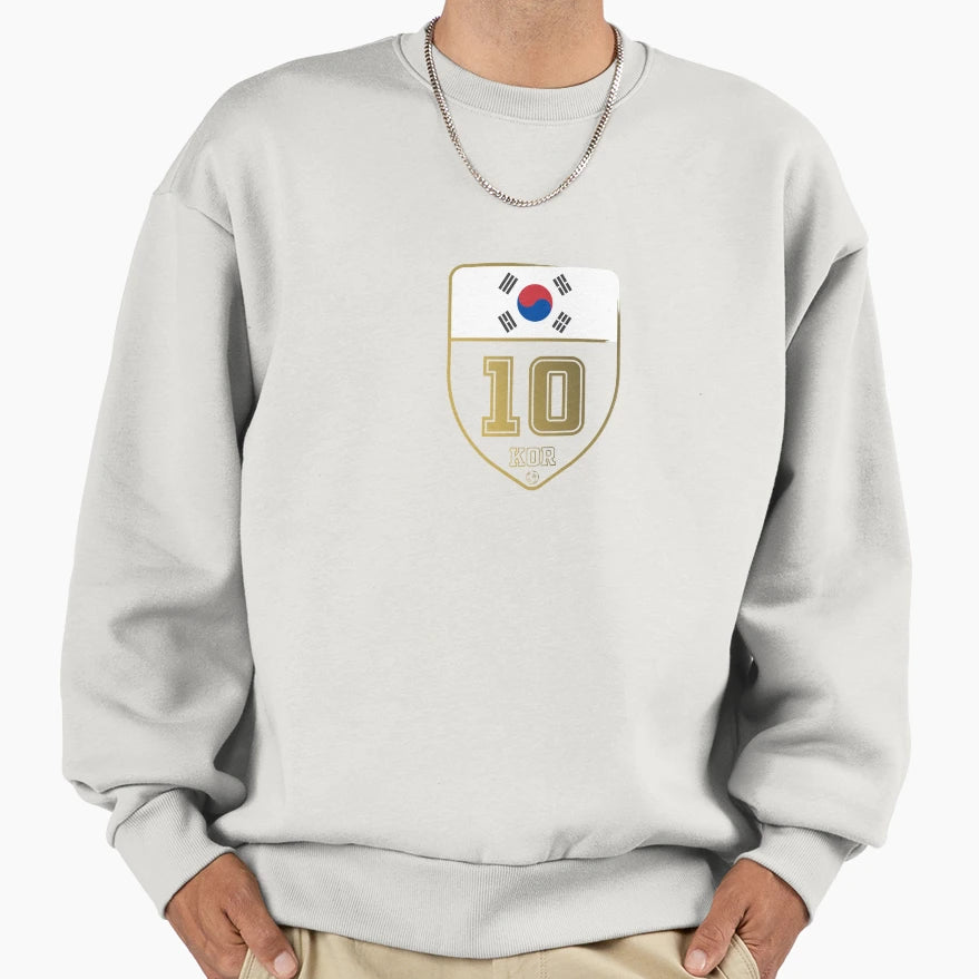 Football World Cup Korea Badge Sweatshirt - Graphic Print Men Women - T-Shirt, Sweatshirt, Hoodie