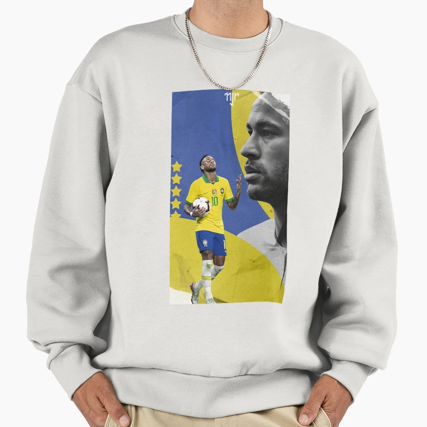 Neymar Jr Emotional Brazil Victory Sweatshirt - Novelty Apparel for Adults - T-Shirt, Sweatshirt, Hoodie