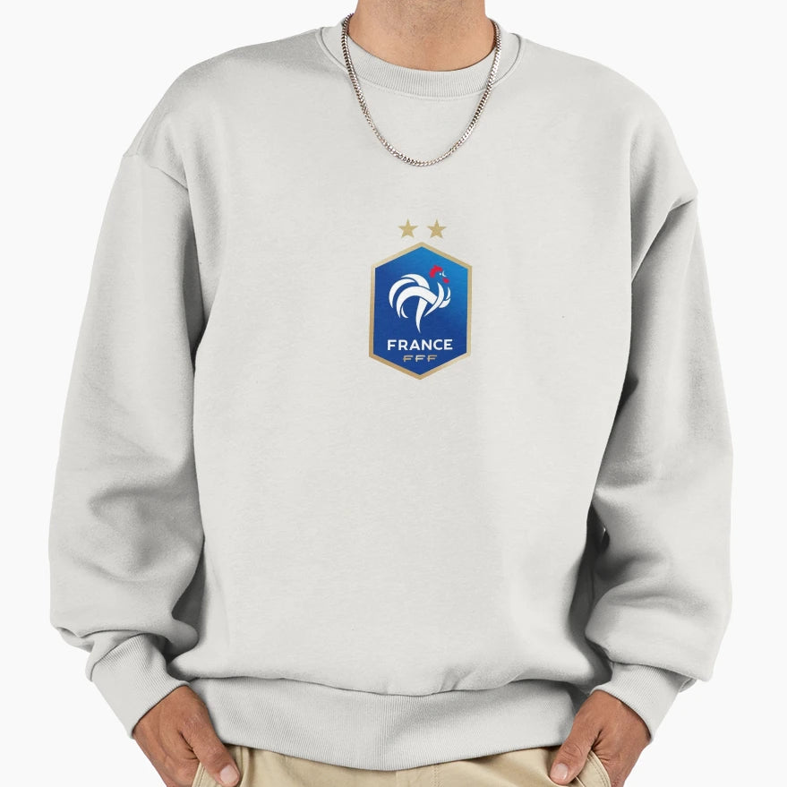 France Football Team Logo Sweatshirt - Custom Art Print Men Women - T-Shirt, Sweatshirt, Hoodie