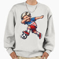 Dabbing Soccer Usa Flag Jersey Sweatshirt - Trendy Graphic for Adults - T-Shirt, Sweatshirt, Hoodie