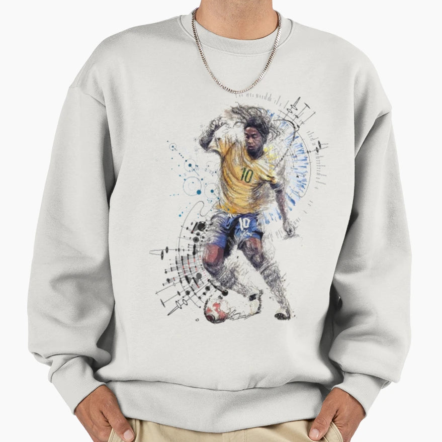 Ronaldinho Football Playmaker Sweatshirt - Graphic Print for Adults - T-Shirt, Sweatshirt, Hoodie
