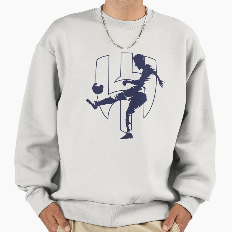 Dynamic Football Kick Logo Sweatshirt - Custom Art Print Men Women - T-Shirt, Sweatshirt, Hoodie