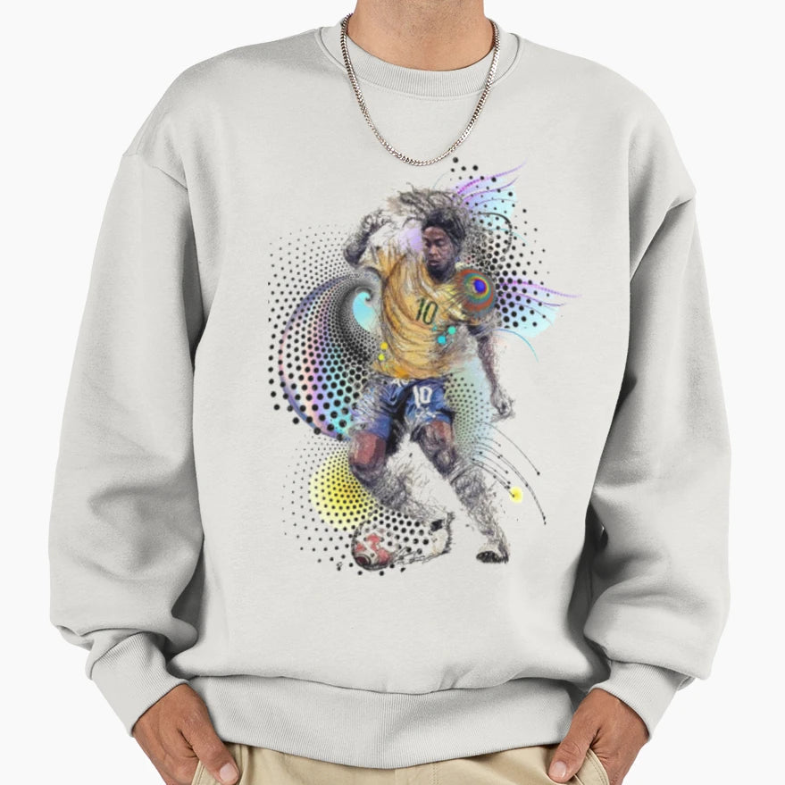 Football Player Ronaldinho Sweatshirt - Casual Everyday Wear Men Women - T-Shirt, Sweatshirt, Hoodie