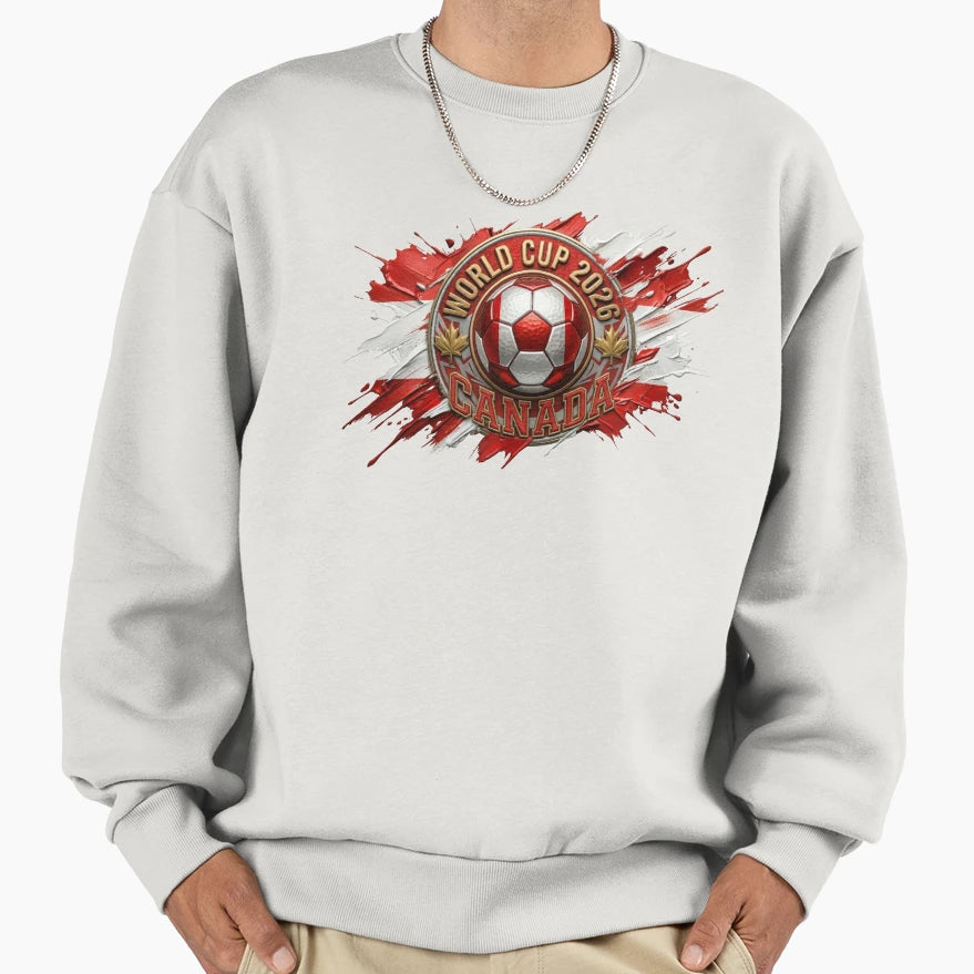 World Cup 2026 Canada Soccer Ball Sweatshirt - Minimalist Print for Adults - T-Shirt, Sweatshirt, Hoodie