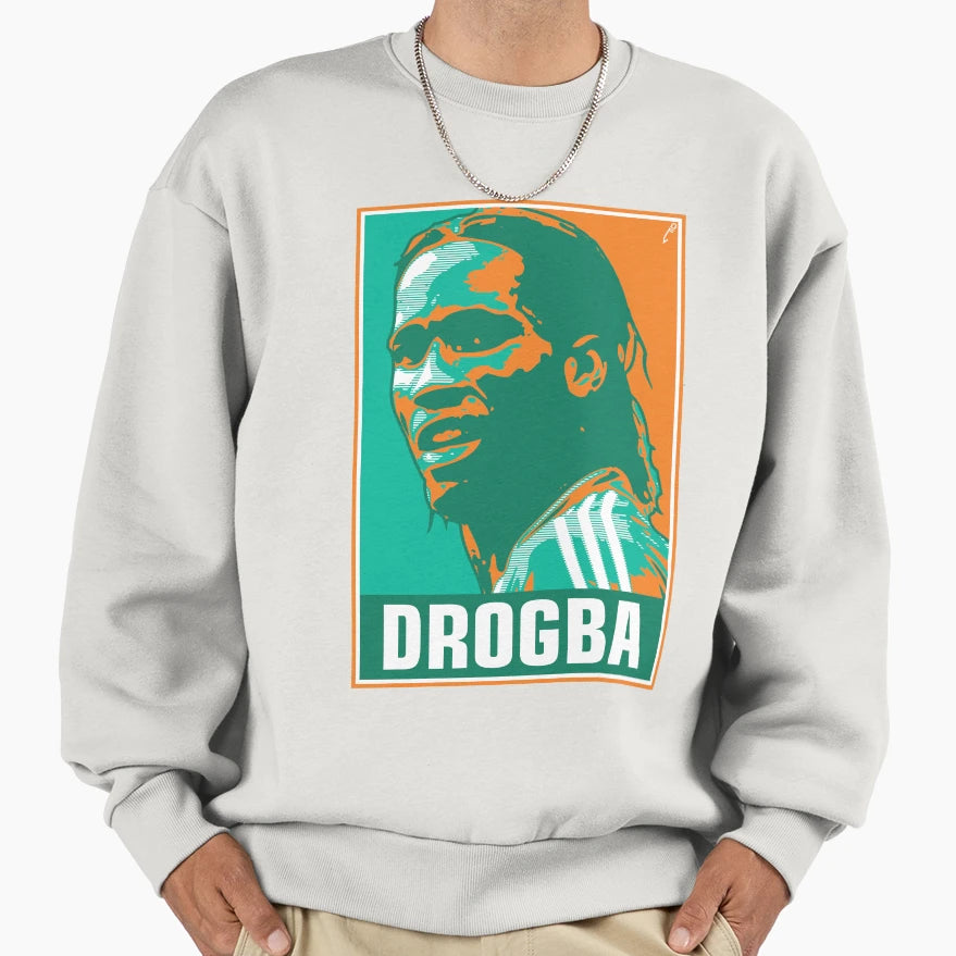 Drogba Ivory Coast Sweatshirt - Graphic Print Men Women - T-Shirt, Sweatshirt, Hoodie