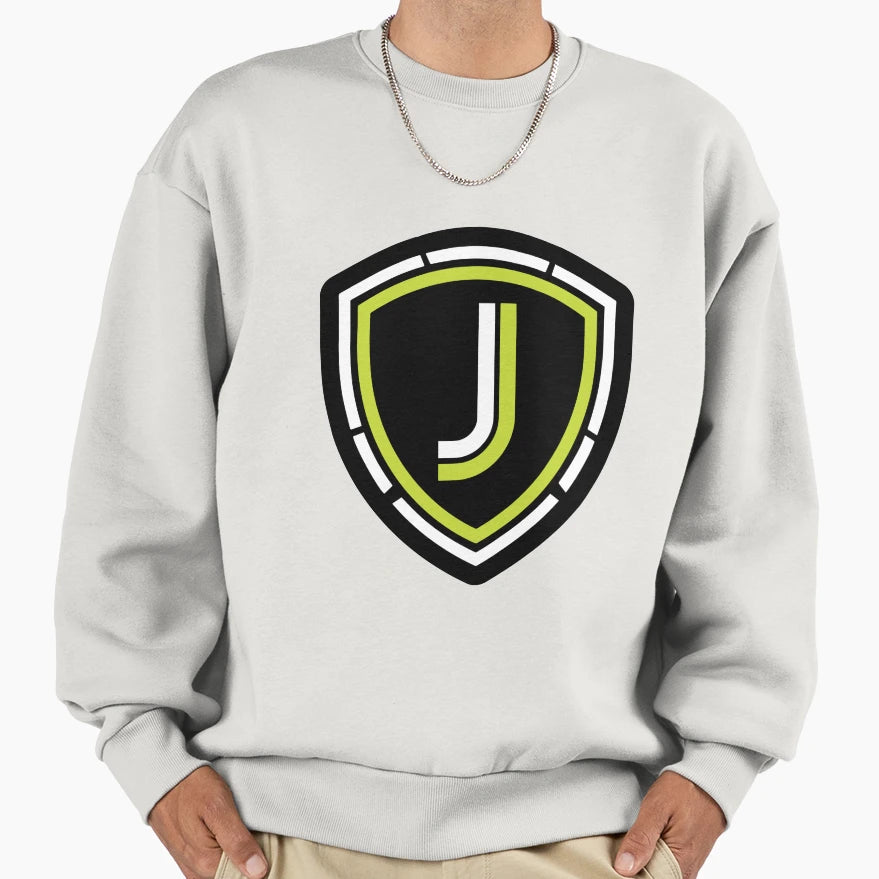 Illustration Letter J Esports Shield Sweatshirt - Trendy Graphic Men Women - T-Shirt, Sweatshirt, Hoodie