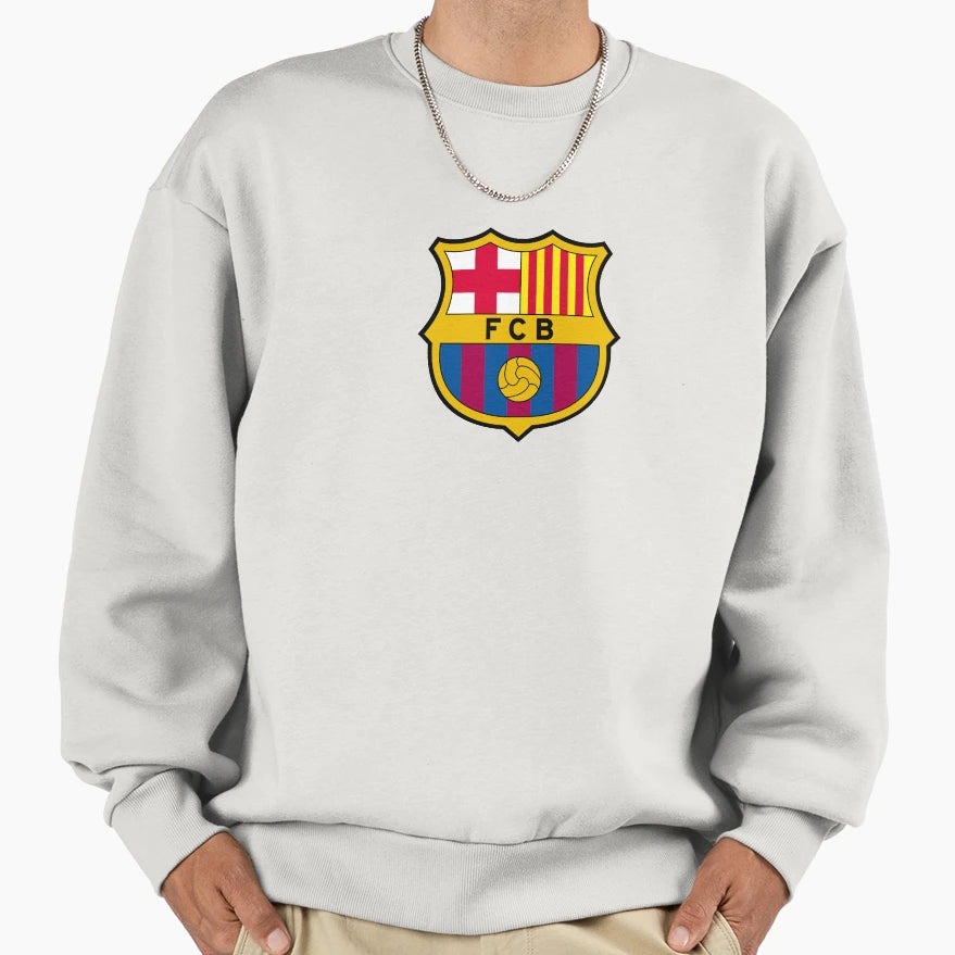 Fc Barcelona Logo Sweatshirt - Streetwear Style Unisex - T-Shirt, Sweatshirt, Hoodie
